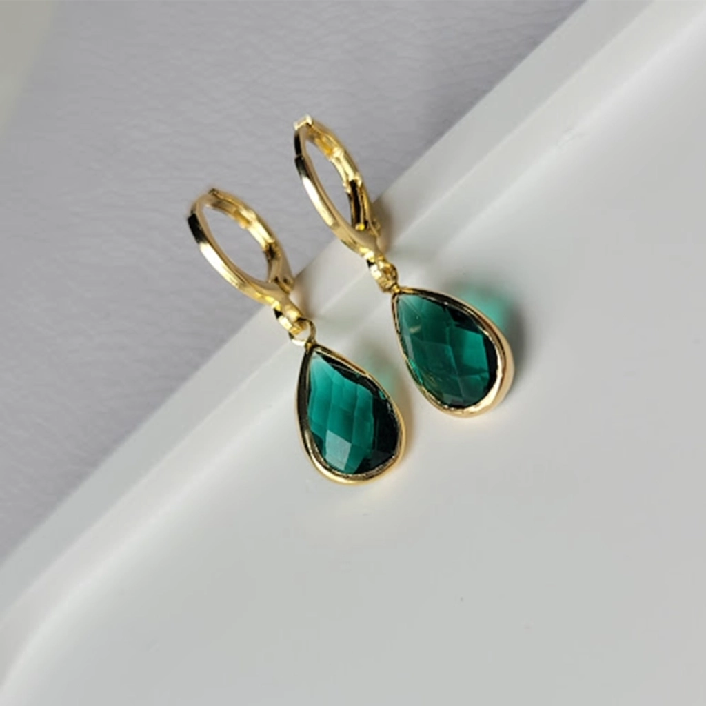 Argola Click Gota Verde
