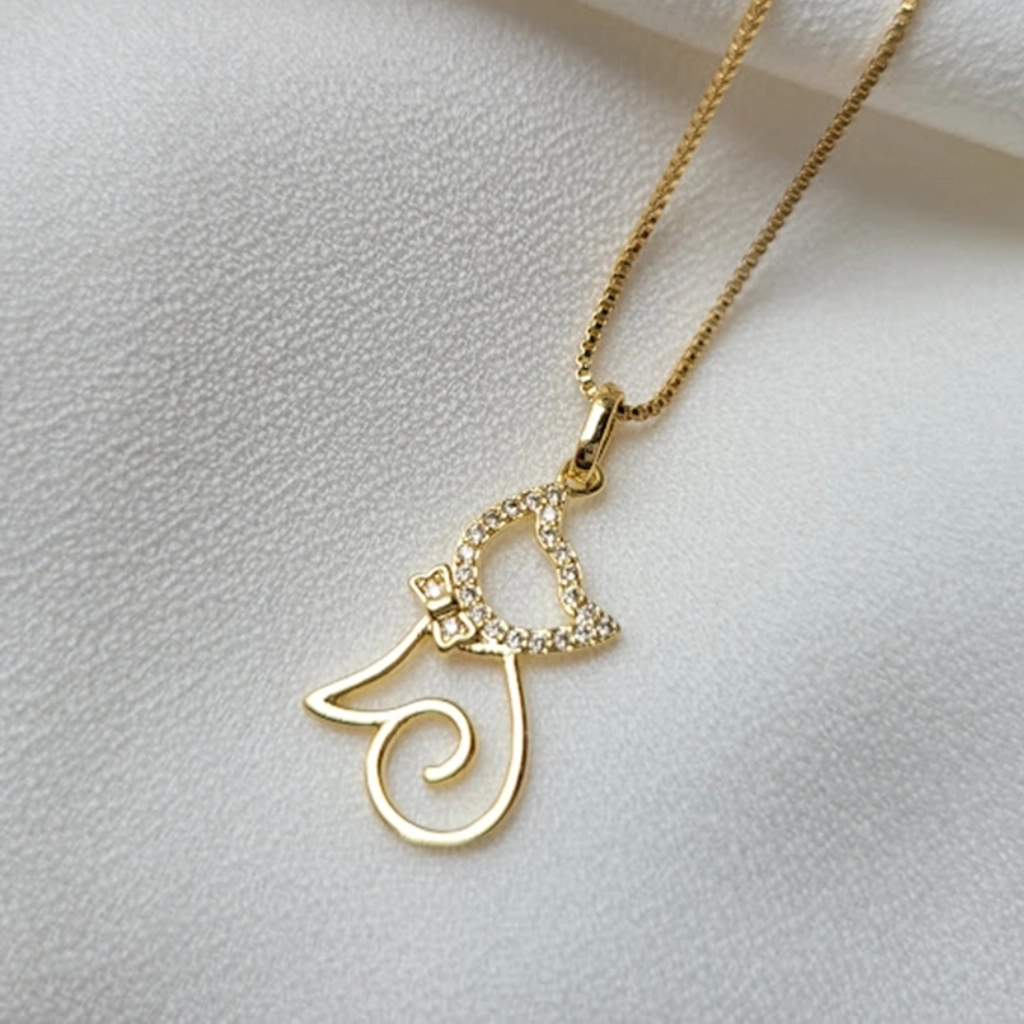 Colar Gatinho Cristal