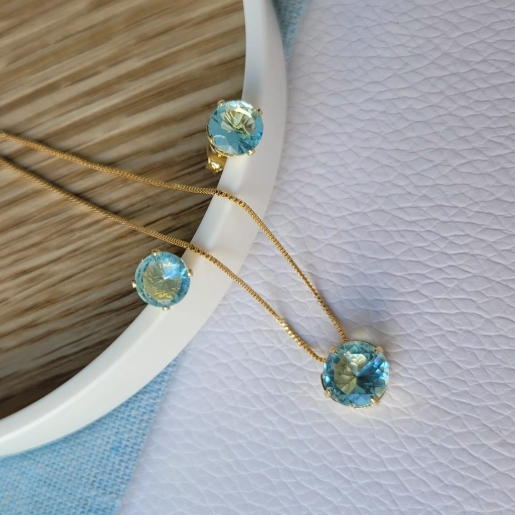 Conjunto Círculo Azul Claro