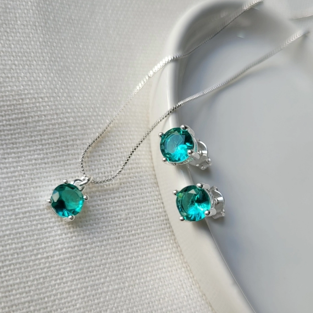 Conjunto Círculo Turmalina Verde