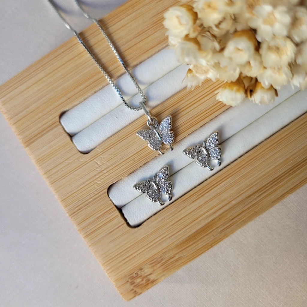 Conjunto Borboleta Cristal