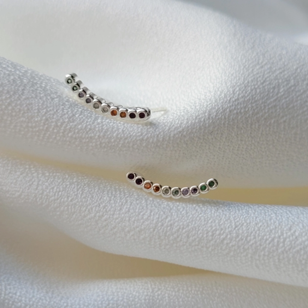 Ear Cuff Colorida e Inglesa
