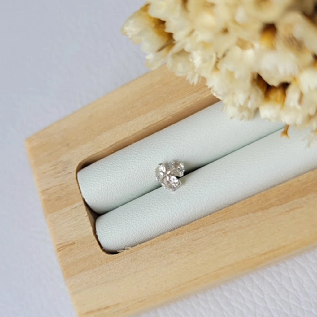 Piercing Trio Quadradinho Cristal