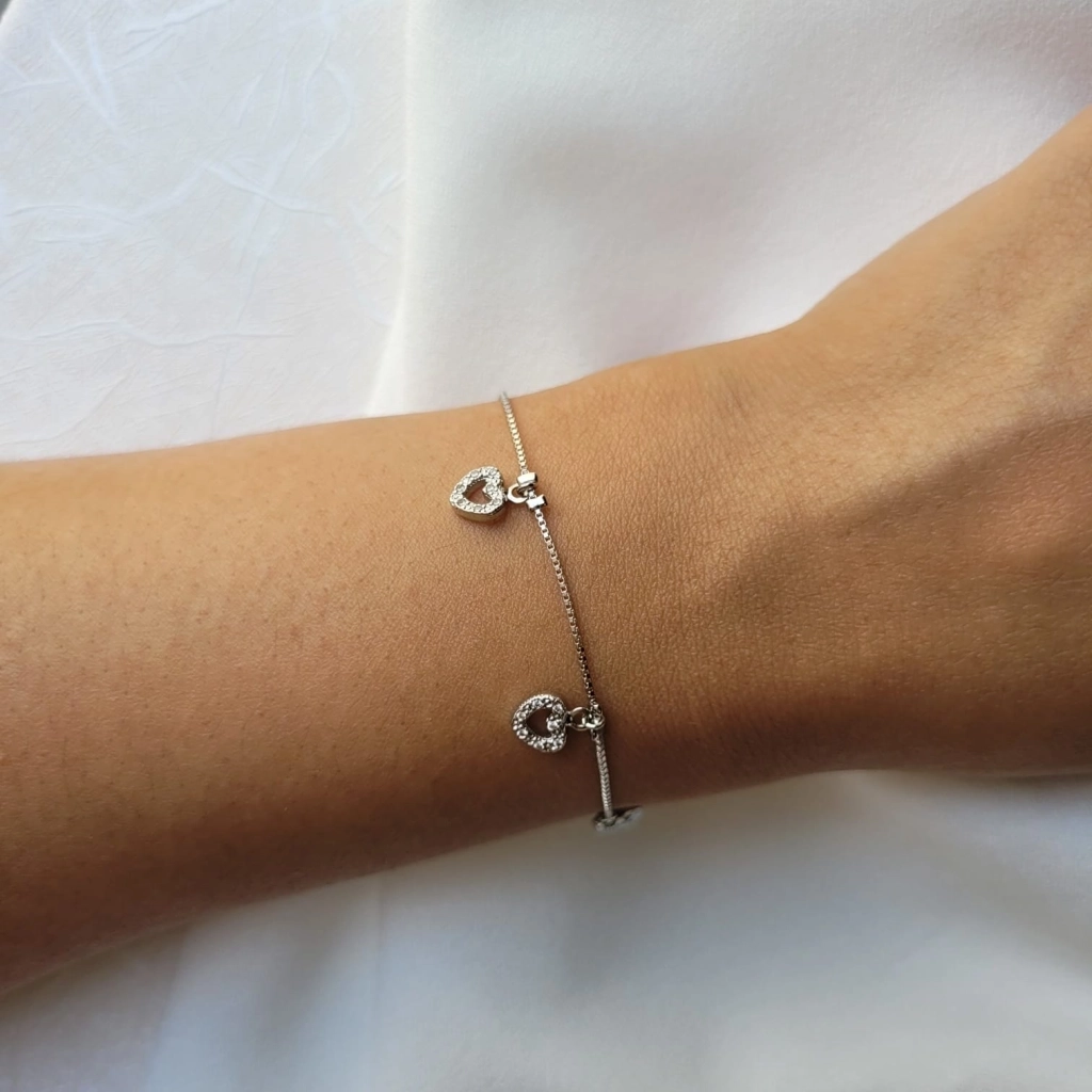 Pulseira Coração Zircônia