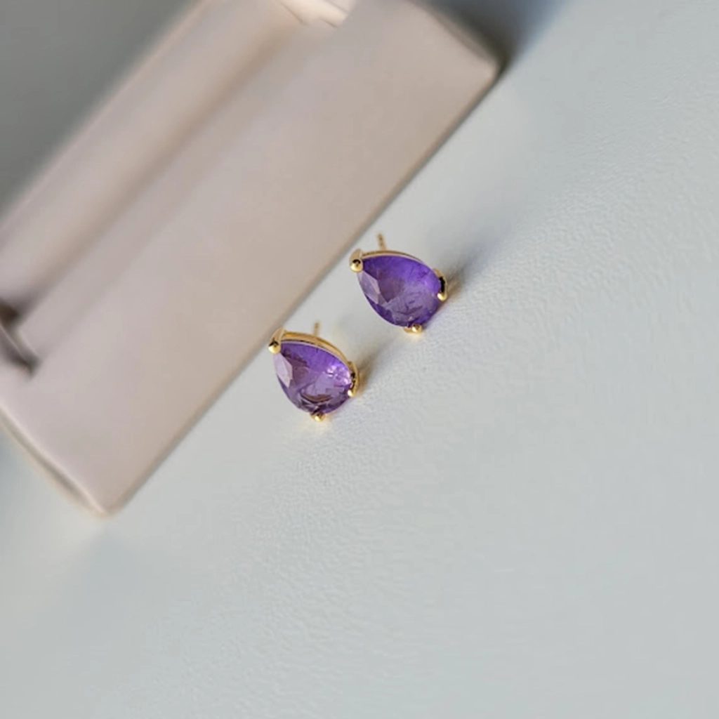 Brinco Gota Fusion Roxo