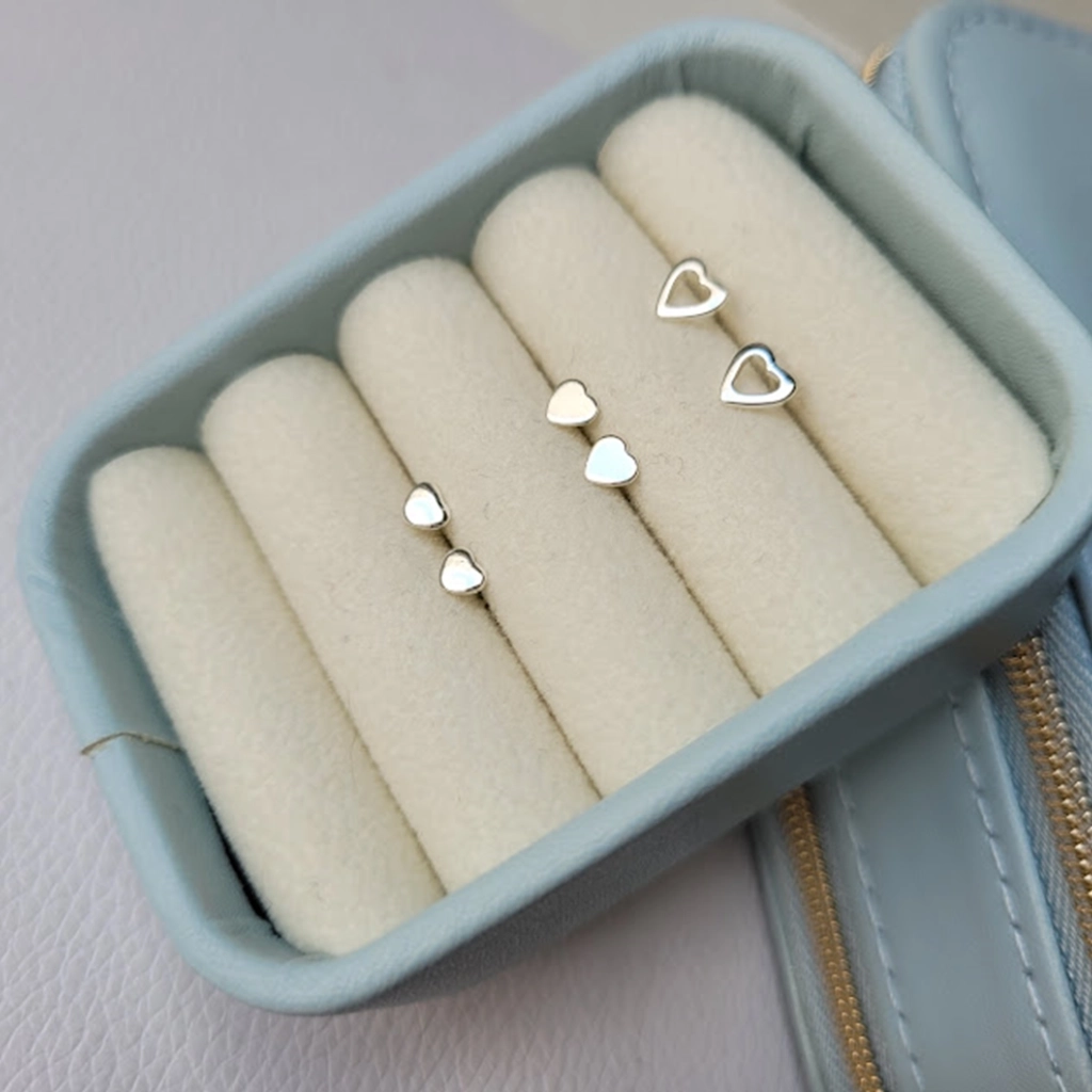 Trio de Brincos Corações